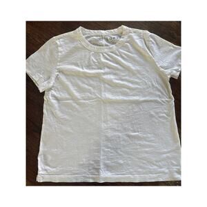 LOFT White Short Sleeve Crew Neck T Shirt Size Medium EUC